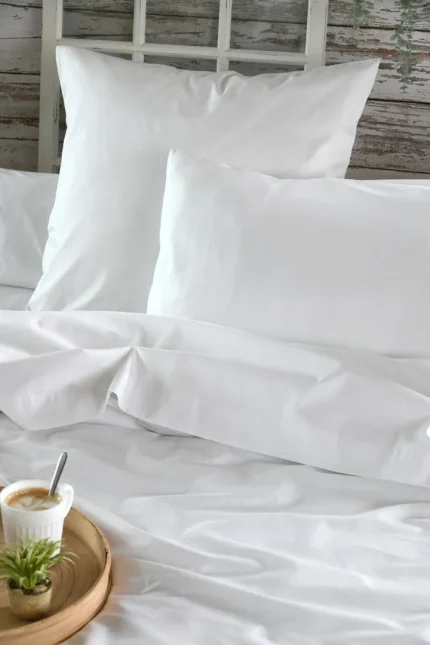 Cearșaf cu elastic Elysee 180X200 cm, culoare alb, 100% bumbac - imagine 5