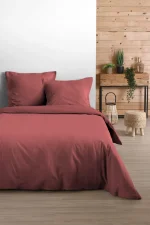 Cearsaf de pilotă Eden pat dublu 240X220 cm, culoare Rubiniu, 100% bumbac OEKO TEX