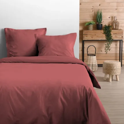 Cearsaf de pilotă Eden pat dublu 240X220 cm, culoare Rubiniu, 100% bumbac OEKO TEX