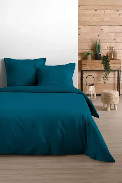 Set husă pilotă Eden 240X220 cm, culoare verde petrol, 100% bumbac - imagine 2