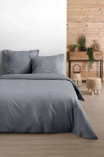Cearsaf de pilotă Eden pat dublu King Size 260X240 cm, culoare Gri, 100% bumbac OEKO TEX