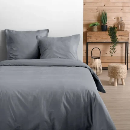 Cearsaf de pilotă Eden pat dublu King Size 260X240 cm, culoare Gri, 100% bumbac OEKO TEX