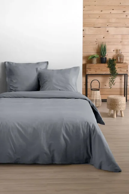 Set husă pilotă Eden 260X240 cm, culoare gri, 100% bumbac - imagine 2