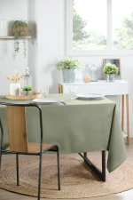 Față de masă Nelson 145X240 cm, culoare verde deschis, 100% poliester - imagine 2