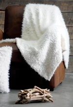 Pătură Mouton 130X160 cm, culoare alb, 100% poliester
