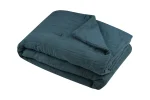 Pătură Coline 125X150 cm, culoare verde petrol, 100% bumbac - imagine 2