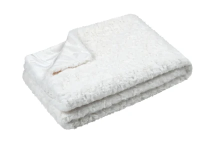 Pătură Brume 130X150 cm, culoare crem, 100% poliester - imagine 2