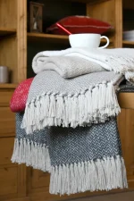 Pătură Geneve 125X150 cm, culoare roșu, 45% poliester 55% bumbac