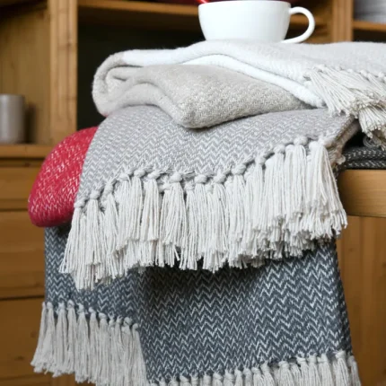 Pătură Geneve 125X150 cm, culoare roșu, 45% poliester 55% bumbac