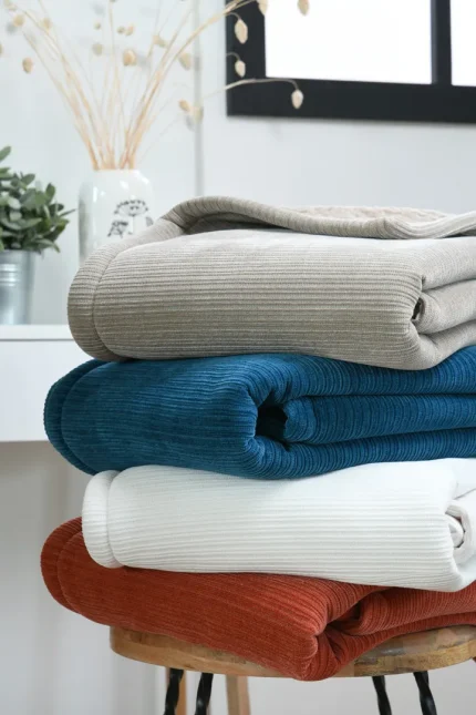 Pătură Clayton 130X160 cm, culoare crem, 100% poliester - imagine 3