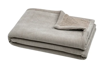 Pătură Clayton 130X160 cm, culoare natural, 100% poliester - imagine 2