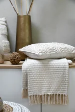 Pătură Balma 125X150 cm, culoare natural, 100% bumbac - imagine 4