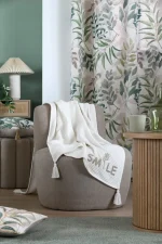 Pătură Ombrage 125X150 cm, culoare alb, 45% poliester 55% bumbac - imagine 4