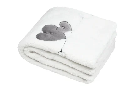 Pătură Doureve 130X160 cm, culoare greige, 100% poliester - imagine 2