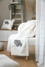 Pătură Doureve 130X160 cm, culoare greige, 100% poliester - imagine 4