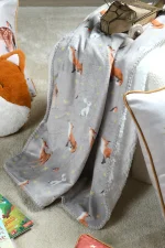 Pătură Ferdinand 70X100 cm, culoare natural, 100% poliester - imagine 5