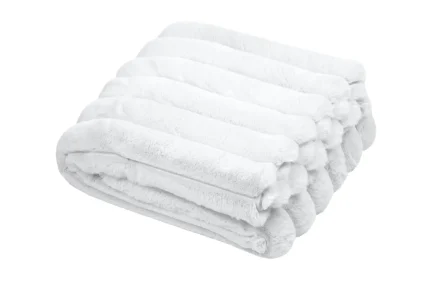 Pătură Polary 130X160 Cm, culoare alb, 100% poliester - imagine 2