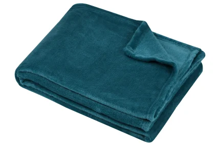 Pătură Stanford 180X220 cm, culoare verde petrol, 100% poliester - imagine 2