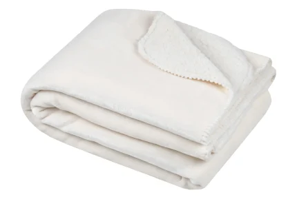 Pătură Michigan 180X220 cm, culoare crem, 100% poliester - imagine 2