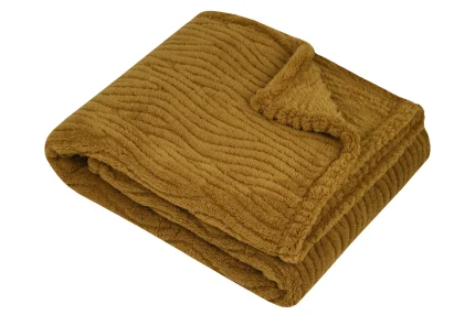 Pătură Columbia 180X220 cm, culoare cappuccino, 100% poliester - imagine 2