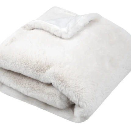 Pătură Bostan 180X220 cm, culoare crem, 100% poliester