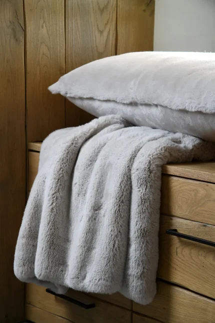 Pătură Bostan 180X220 cm, culoare natural, 100% poliester - imagine 4