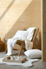 Pătură Brume 180X220 cm, culoare Crem, 100% poliester