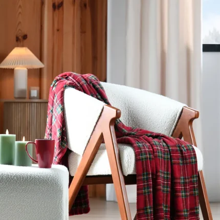 Pătură Willis 140X200 cm, culoare roșu, 100% poliester