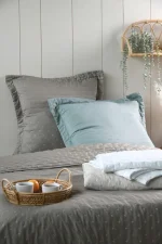 Cuvertură matlasată Cleo 260X240 cm, culoare natural, 100% poliester - imagine 4