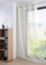 Perdea Monna 135X260 cm, culoare crem, 100% poliester - imagine 2