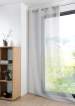Perdea Monna 135X260 cm, culoare gri, 100% poliester - imagine 4