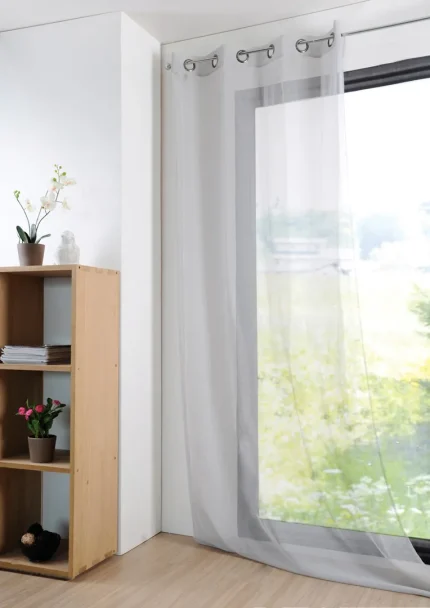 Perdea Monna 135X260 cm, culoare gri, 100% poliester - imagine 4