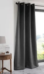 Draperie Notte 135X250 cm, culoare antracit, 100% poliester - imagine 5