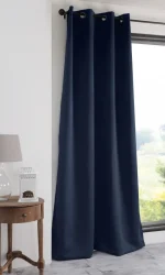 Draperie Notte 135X250 cm, culoare albastru, 100% poliester - imagine 2