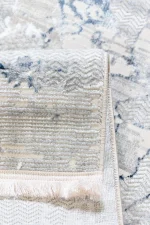 Covor living NOVA LUX 53388B Albastru / Alb - imagine 3