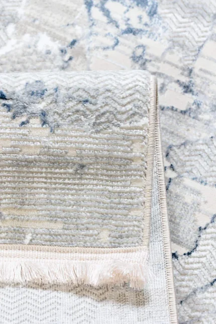 Covor living NOVA LUX 53388B Albastru / Alb - imagine 3