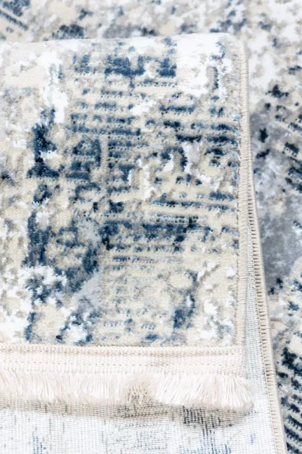 Covor living NOVA LUX 53189B Albastru / Alb - imagine 3