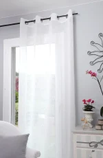 Perdea Celian 135X260 cm, culoare alb, 100% poliester - imagine 3