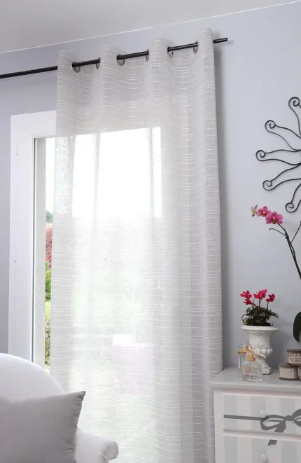 Perdea Celian 135X260 cm, culoare natural, 100% poliester - imagine 3