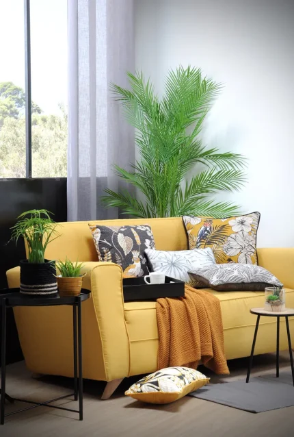 Perdea Paloma 140X260 cm, culoare gri, 100% poliester - imagine 4