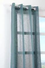 Perdea Paloma 140X260 cm, culoare verde petrol, 100% poliester - imagine 5