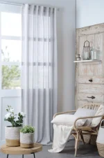 Perdea Madrid 140X260 cm, culoare alb neon, 100% poliester - imagine 4