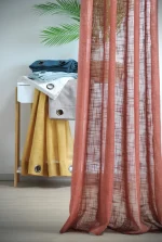 Perdea Ontario 135X260 cm, culoare cărămiziu, 100% poliester - imagine 4