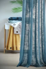 Perdea Ontario 135X260 cm, culoare albastru, 100% poliester - imagine 2