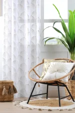 Perdea Maldives 140X260 cm, culoare argintiu, 100% poliester - imagine 2