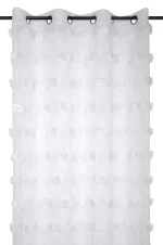Perdea Pompinou 135X260 cm, culoare alb, 100% poliester - imagine 2