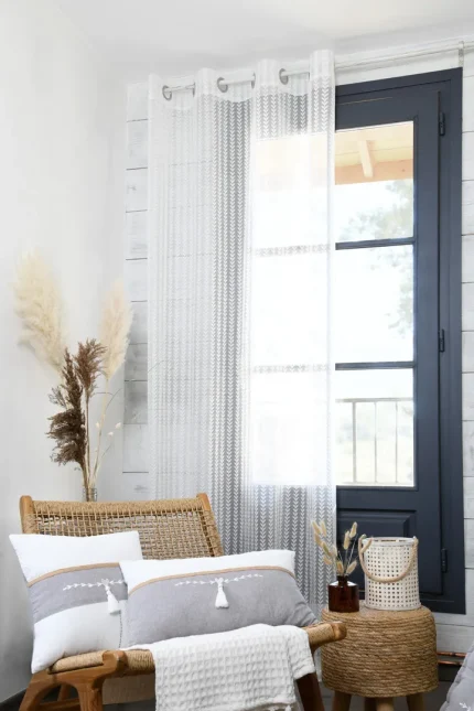 Perdea Callie 140X260 cm, culoare alb, 100% poliester - imagine 2