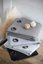 Draperie Portland 140X260 cm, culoare crem, 100% poliester - imagine 2