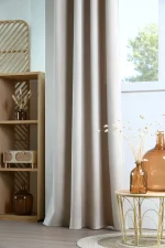 Draperie Harvard 140X260 cm, culoare crem, 100% poliester - imagine 2