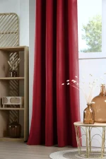 Draperie Harvard 140X260 cm, culoare roșu, 100% poliester - imagine 3